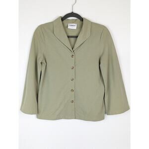 Callahan Knitwear Top Shirt Lagenlook Boho Oversized Boxy Sage Green Size XS